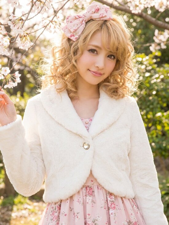 LIZ LISA Jackets & Blazers - LIZ LISA white hime gyaru jacket w/jewel button closure